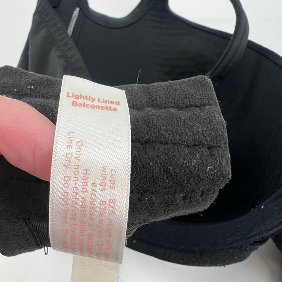 Cacique by Lane Bryant plus size black light lined balconette bra basic size 40F - Picture 9 of 9